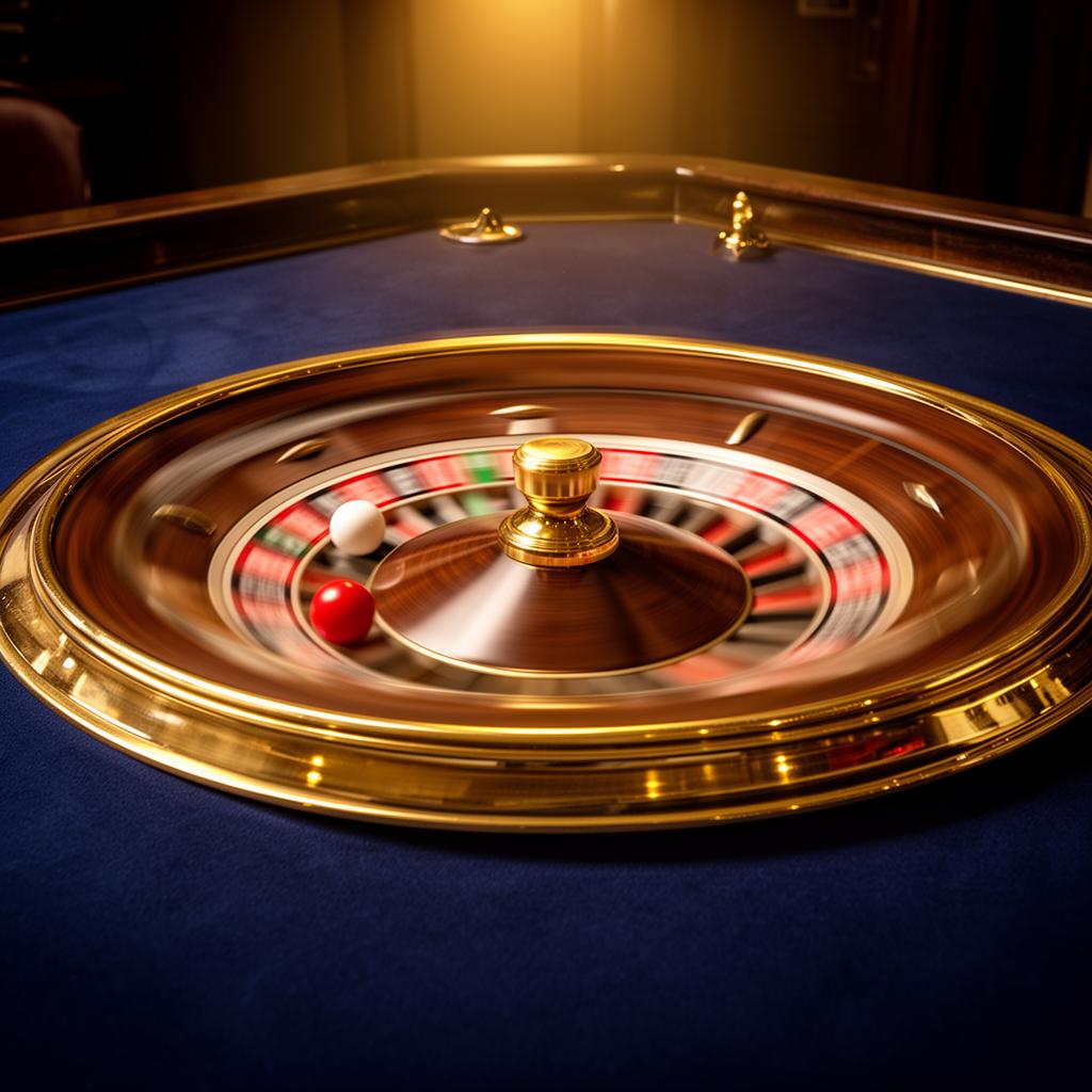 Roulettehjul i mörkblĂ„tt och guld â bilden av det internationella nĂ€tcasinot
